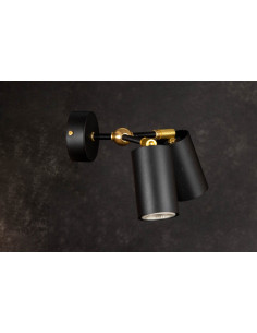 BARTOLOMIU KINKIET 2P CZARNA STR./MOŚIĄDZ 2