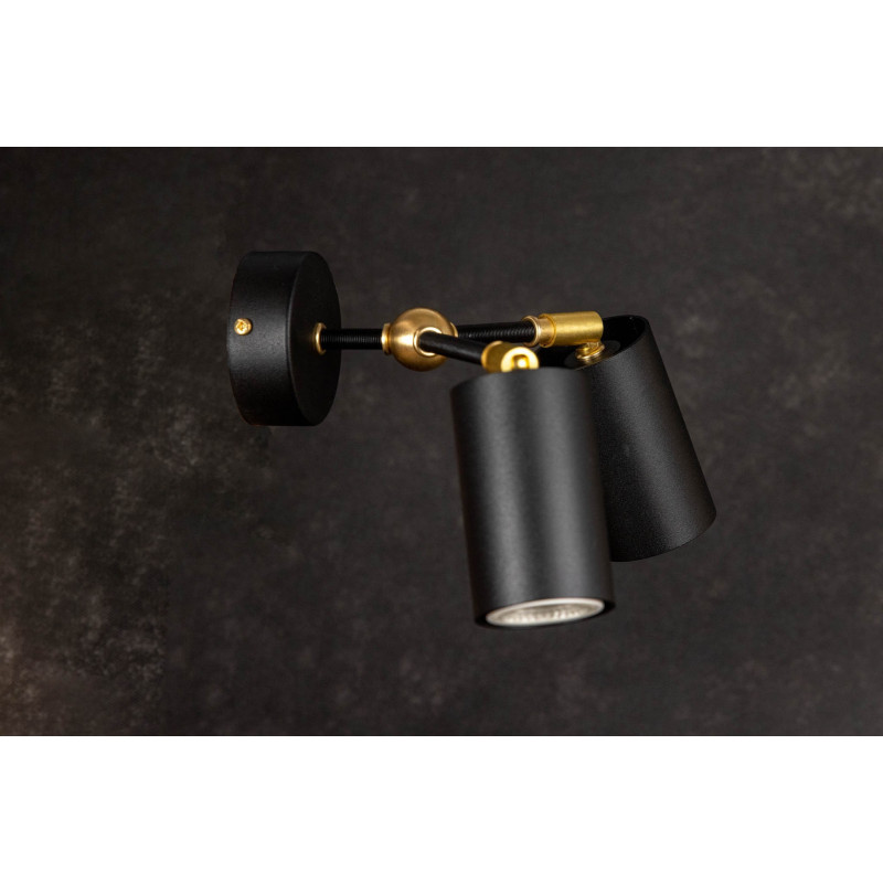 BARTOLOMIU KINKIET 2P CZARNA STR./MOŚIĄDZ