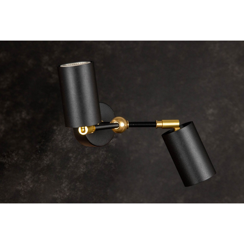 BARTOLOMIU KINKIET 2P CZARNA STR./MOŚIĄDZ