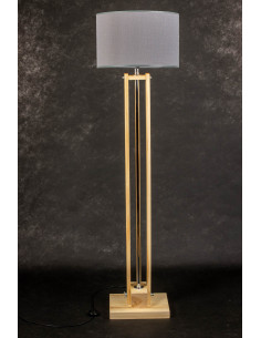 Lampa podłogowa CLASSIC Natural/HANDMADE/SZARY