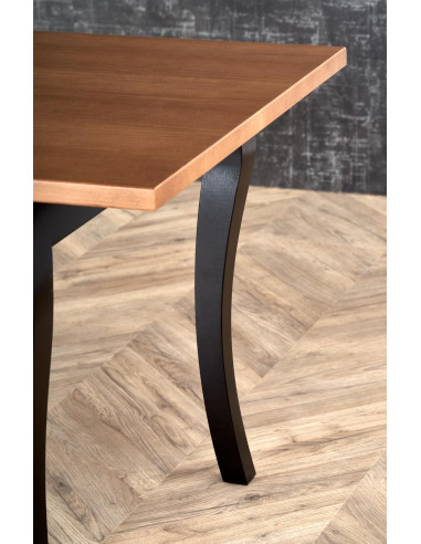 WINDSOR stół rozkładany 160-240x90x76 cm kolor ciemny dąb/czarny (2p 1szt)