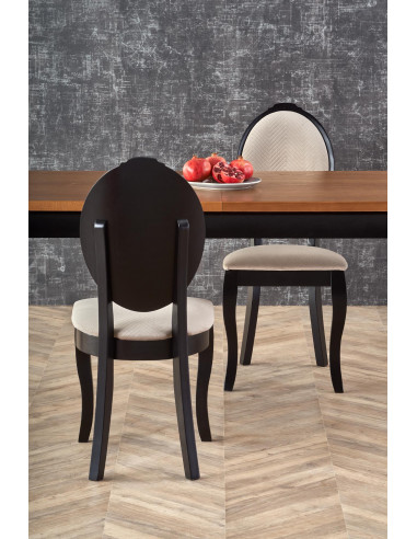 WINDSOR stół rozkładany 160-240x90x76 cm kolor ciemny dąb/czarny (2p 1szt)