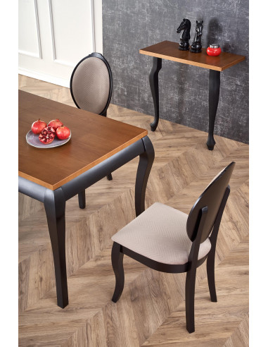 WINDSOR stół rozkładany 160-240x90x76 cm kolor ciemny dąb/czarny (2p 1szt)