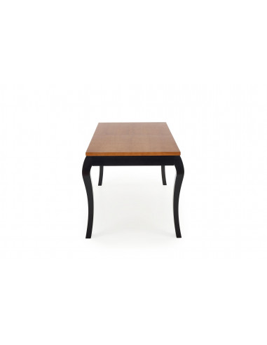 WINDSOR stół rozkładany 160-240x90x76 cm kolor ciemny dąb/czarny (2p 1szt)
