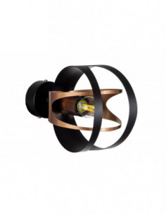 SELENA Kinkiet - CZARNY/MIEDŹ