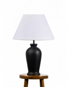 Lampa ceramiczna ERIS w kolorze czarnym /HAND MADE/ab.biały