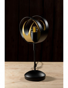 Lampa Stołowa SELENA w kolorze czarno-złotym