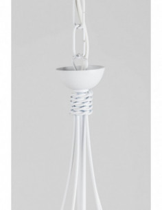 Żyrandol prowansalski KATRIN 5 AB BIAŁY /ECRU 2