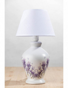 LAMPA CERAMICZNA 4440/DECOR "WISZĄCA LAWENDA" /AB/BIAŁY