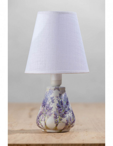 LAMPKA CERAMICZNA - GAŁĄZKI LAWENDY /HANDMADE/