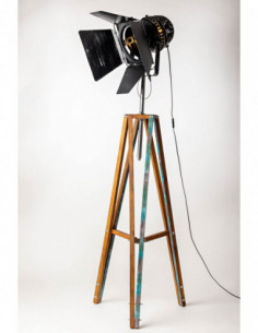 Lampa Podłogowa Kolonialna TRIPOD REFLEKTOR Z... 2