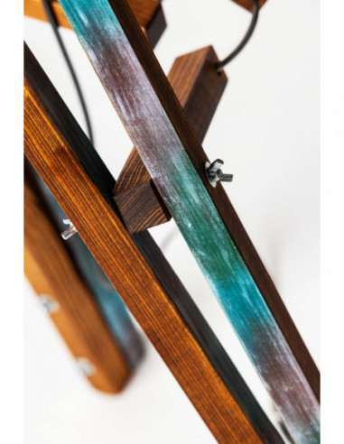 Lampa Podłogowa Kolonialna TRIPOD REFLEKTOR Z...