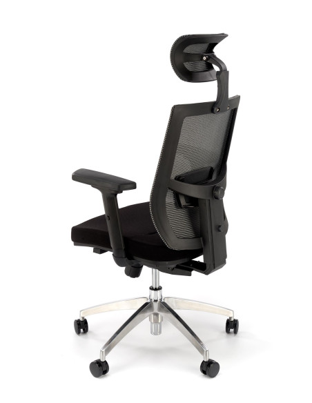 NAZZARO Fotel Gabinetowy Popiel/Czarny Komfort i Nowoczesny Design