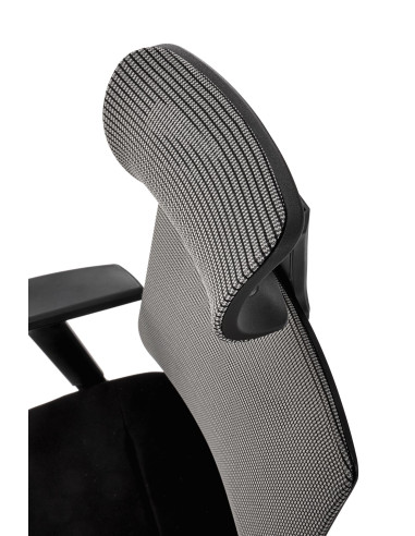 NAZZARO Fotel Gabinetowy Popiel/Czarny Komfort i Nowoczesny Design