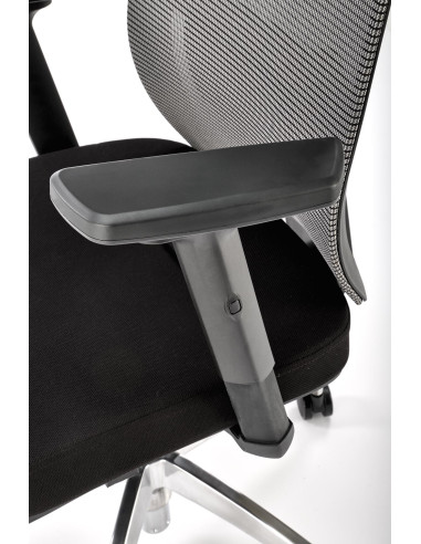 NAZZARO Fotel Gabinetowy Popiel/Czarny Komfort i Nowoczesny Design