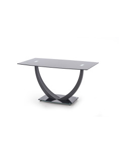 NORBERTO Stół Szklany Czarny Elegancja i Nowoczesność