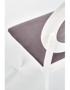 MARISSA Krzesło Drewniane Biały/Popielaty - Czystość i Elegancja 2