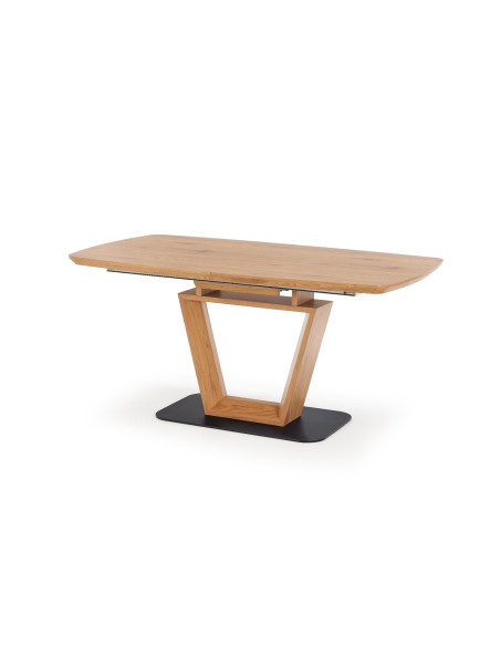 ELVINO Stół Rozkładany MDF Dąb Złoty/Czarny 160-220cm - Styl i Klasa