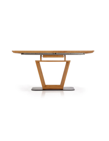 ELVINO Stół Rozkładany MDF Dąb Złoty/Czarny 160-220cm - Styl i Klasa