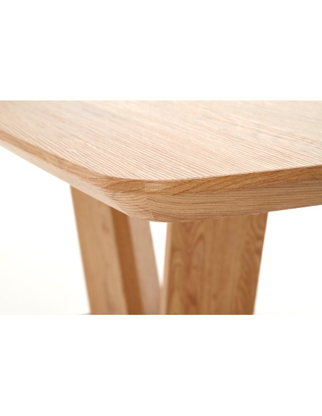 ELVINO Stół Rozkładany MDF Dąb Złoty/Czarny 160-220cm - Styl i Klasa