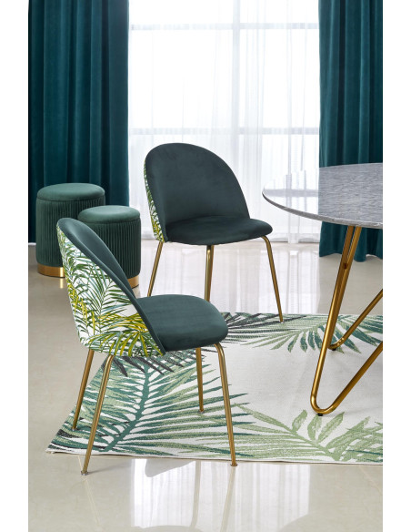 CONELLO Stół Fi120cm Popielaty Marmur/Złoto - Luksus i Unikalność