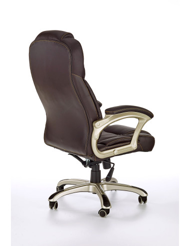 ACCORD Fotel Gabinetowy Ciemny Brąz Eco Skóra - Elegancja w Biurze
