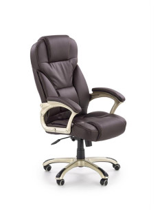 ACCORD Fotel Gabinetowy Ciemny Brąz Eco Skóra - Elegancja w Biurze