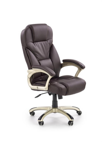 ACCORD Fotel Gabinetowy Ciemny Brąz Eco Skóra - Elegancja w Biurze