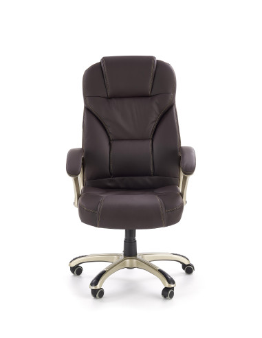 ACCORD Fotel Gabinetowy Ciemny Brąz Eco Skóra - Elegancja w Biurze