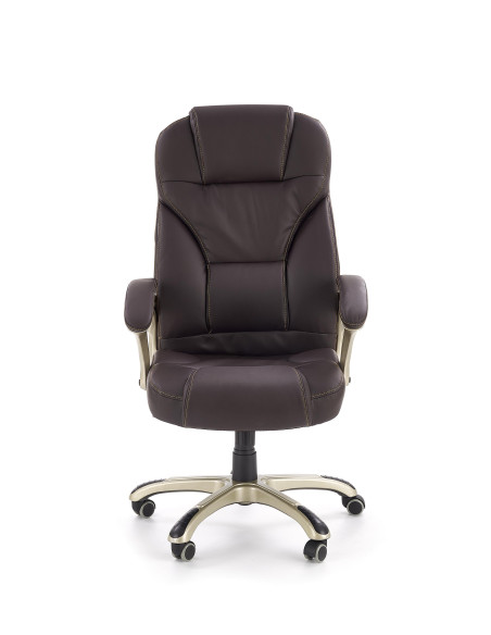 ACCORD Fotel Gabinetowy Ciemny Brąz Eco Skóra - Elegancja w Biurze