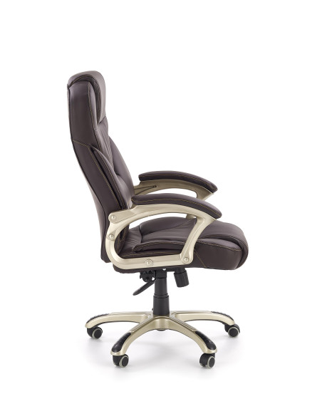 ACCORD Fotel Gabinetowy Ciemny Brąz Eco Skóra - Elegancja w Biurze
