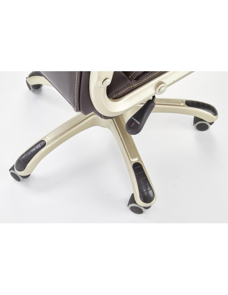 ACCORD Fotel Gabinetowy Ciemny Brąz Eco Skóra - Elegancja w Biurze