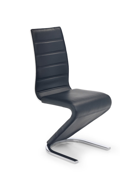 ANIMO Krzesło Stal Chromowana/Eco-Skóra Czarny/Biały - Elegancja i Design