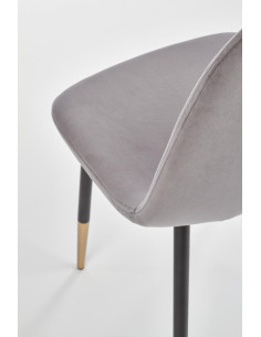 OVATO Krzesło VELVET Popielaty/Złoty - Elegancja i Blask 2