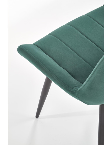 DUNO Krzesło Pikowane Ciemnozielony - Elegancja i Styl