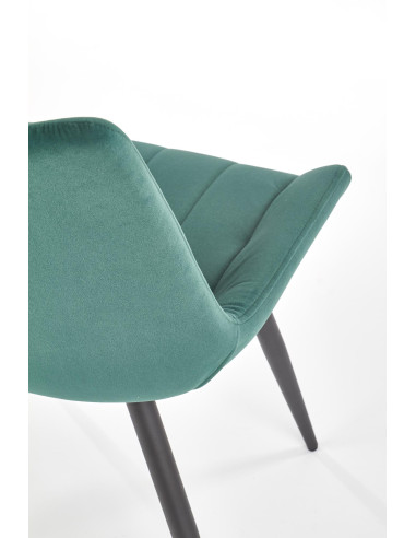 DUNO Krzesło Pikowane Ciemnozielony - Elegancja i Styl