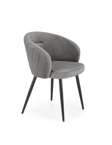 OLIVO Krzesło Velvet Popielate - Komfort i Nowoczesny Design w Jadalni