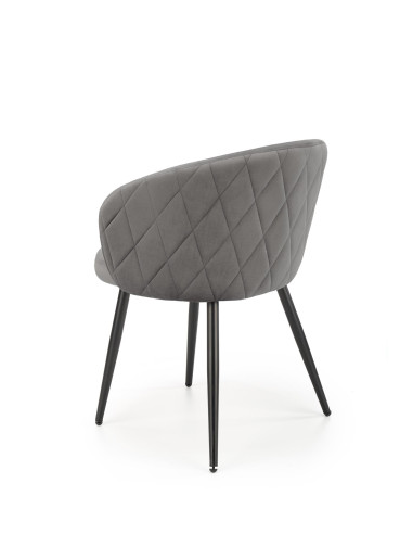 OLIVO Krzesło Velvet Popielate - Komfort i Nowoczesny Design w Jadalni