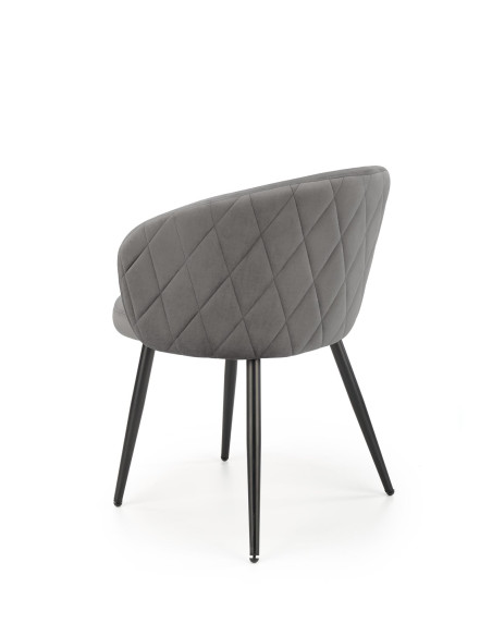 OLIVO Krzesło Velvet Popielate - Komfort i Nowoczesny Design w Jadalni