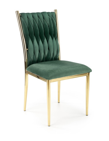 NERINA Krzesło Velvet Ciemny Zielony/Złoty - Elegancja i Prestiż