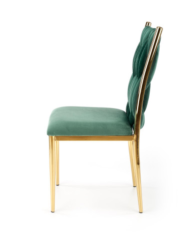 NERINA Krzesło Velvet Ciemny Zielony/Złoty - Elegancja i Prestiż
