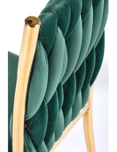 NERINA Krzesło Velvet Ciemny Zielony/Złoty - Elegancja i Prestiż 2
