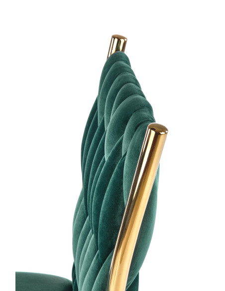 NERINA Krzesło Velvet Ciemny Zielony/Złoty - Elegancja i Prestiż