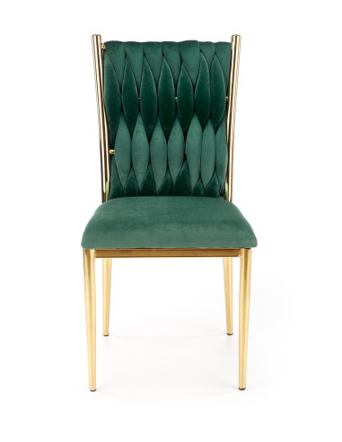 NERINA Krzesło Velvet Ciemny Zielony/Złoty - Elegancja i Prestiż