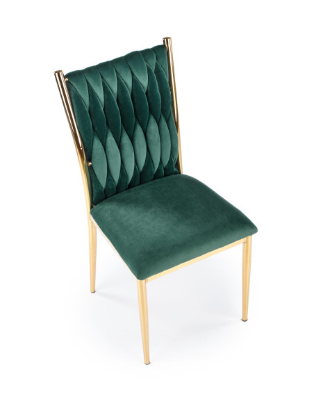 NERINA Krzesło Velvet Ciemny Zielony/Złoty - Elegancja i Prestiż