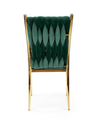 NERINA Krzesło Velvet Ciemny Zielony/Złoty - Elegancja i Prestiż