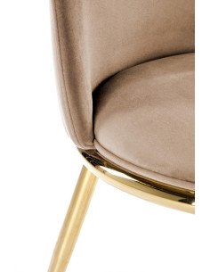 ALTARA Krzesło Beżowe Bluvel 28, Velvet/Stal Chromowana- Subtelna Elegancja 2
