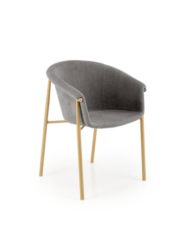 TALENTO Krzesło Popielate Tkanina/Stal - Elegancja i Styl