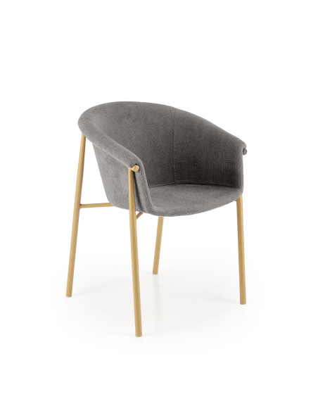 TALENTO Krzesło Popielate Tkanina/Stal - Elegancja i Styl
