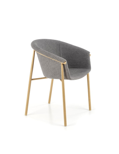 TALENTO Krzesło Popielate Tkanina/Stal - Elegancja i Styl